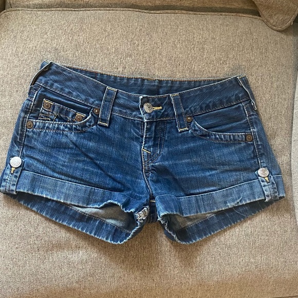 True Religion women’s Jean shorts Jess sz 27 - Picture 2 of 7
